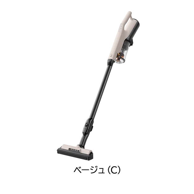 ベージュの日立 ラクかるスティック PV-BL3Pを斜め前から写した、日立公式の製品画像
