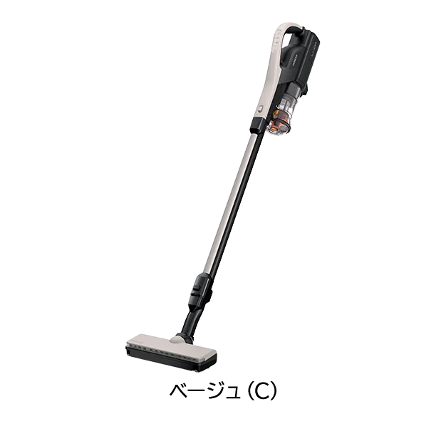 ベージュの日立 パワかるスティック PV-BL50Pを斜め前から写した、日立公式の製品画像